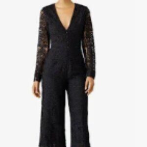 Tularosa Black Lace Jumpsuit SZ XL Mother of the Bride Wedding Guest Attire